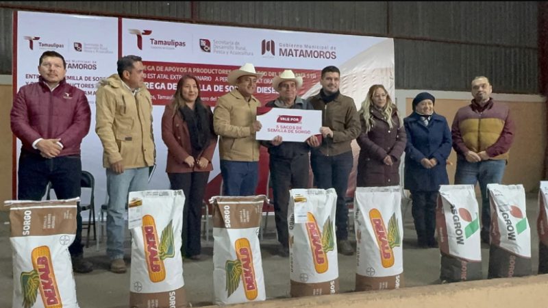Impulsa gobierno el campo tamaulipeco con la entrega de semilla y diésel
