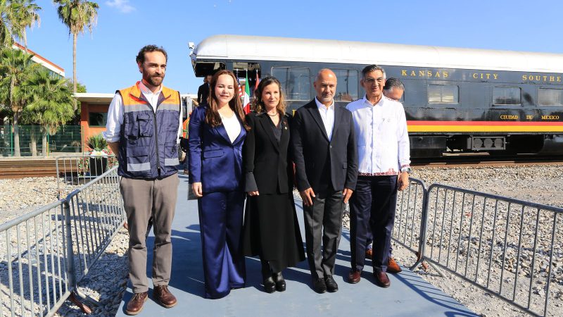 Inauguran Américo, SICT y CPKC, puente ferroviario que duplicará intercambio comercial