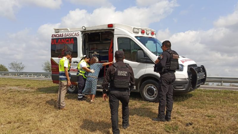 Guardia Estatal brinda auxilio a ciudadana de la tercera edad
