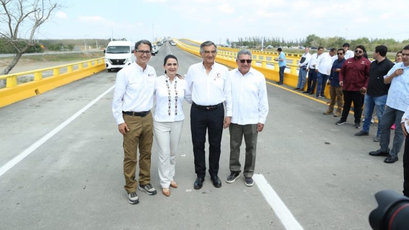 Inaugura Américo nuevo puente «La Esperanza», en Altamira
