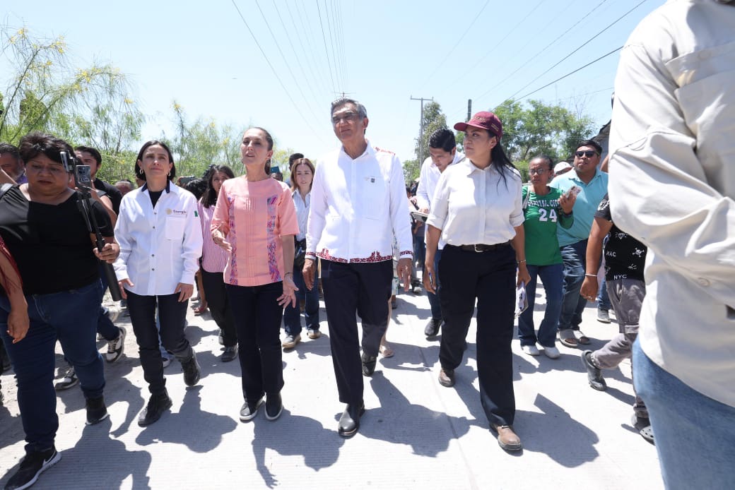 La presidenta Claudia y el gobernador Américo visitan a damnificados de Reynosa