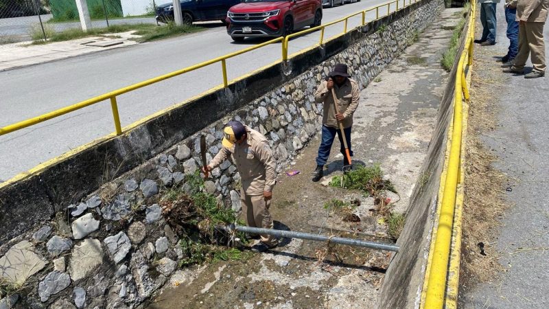 COMAPA Victoria refuerza limpieza de drenes y rejillas pluviales para prevenir taponamientos durante lluvias