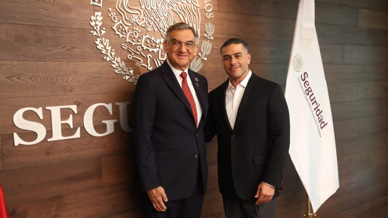 Presenta gobernador avances de seguridad en Tamaulipas a García Harfuch