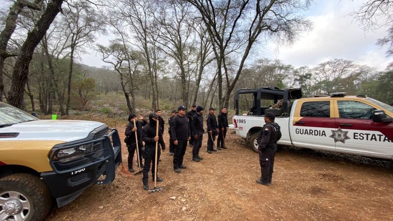 A través del Plan Tamaulipas se suma Guardia Estatal al combate del incendio forestal en la Biósfera El Cielo