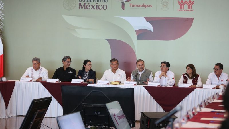 Gobernador Américo Villarreal y director general del Infonavit Octavio Romero se reúnen con desarrolladores de viviendas; agilizarán programa de casas para Tamaulipas