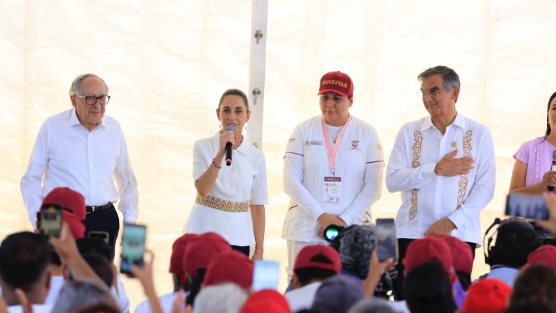 Claudia Sheinbaum pone en marcha en Tamaulipas programa Salud Casa por Casa y reconoce labor del gobernador Américo Villarreal