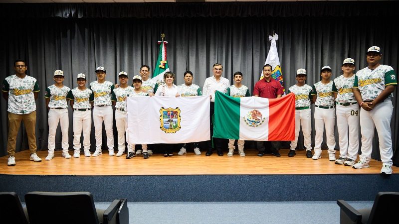 Abandera Américo Villarreal liga de béisbol tamaulipeca que representará a México en Mundial